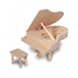 Quay Woodcraft Construction Kit Piano - GAME-TOY