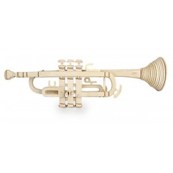 Quay Woodcraft Construction Kit Trumpet - GAME-TOY