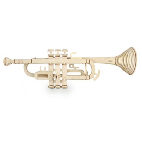Quay Woodcraft Construction Kit Trumpet - GAME-TOY