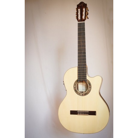 Kremona F65CW-SB-TL - Guitare électro classique 4/4 Slim épicéa massif touche ébène