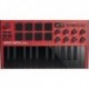 Akai Professional MPKMINI3RED - Akai MPKMINI3RED - Clavier maitre USB 25 mini notes 8 pads écran OLED finition noir rouge