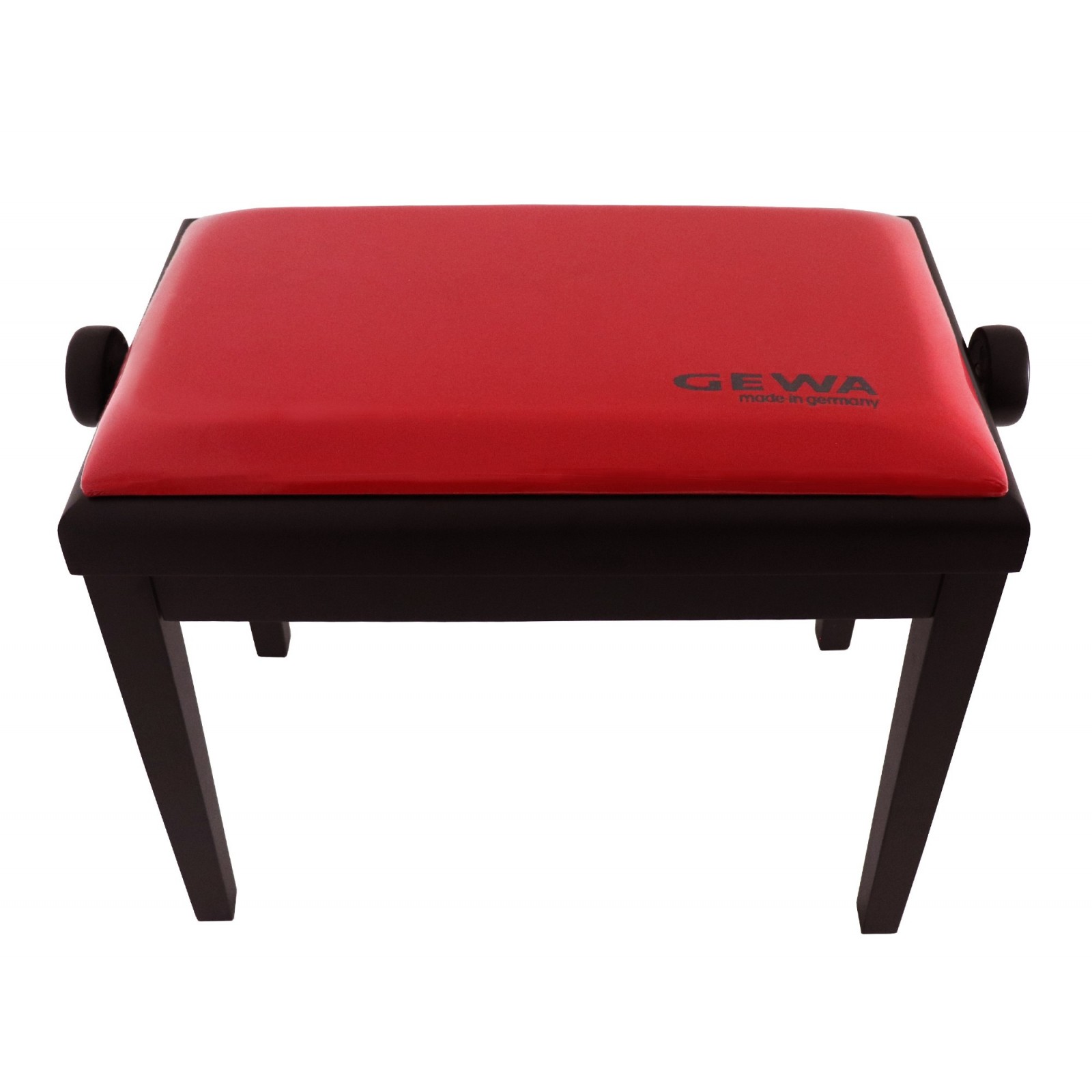 Gewa 130100 - Banquette Piano DeLuxe Noir mat Assise bordeaux logo