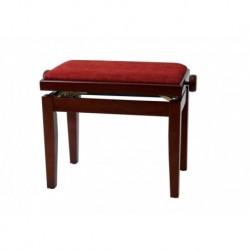 Gewa 130050 - Banquette Piano DeLuxe Acajou mat Assise bordeaux