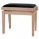 Gewa 130120 - Banquette Piano Deluxe Naturel mat Assise noire