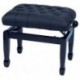 Gewa 130310 - Banquette Piano Deluxe XL Noir brillant Assise imitation cuir noire