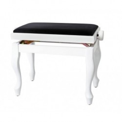 Gewa 130340 - Banquette Piano Deluxe Classic Blanc mat