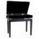 Gewa 130510 - Banquette Piano Deluxe Compartment Noir brillant