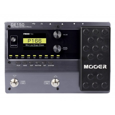 Mooer GE150 - Pédalier multi-effets avec simulations d'amplis et de haut-parleurs (IR) pour guitare électrique