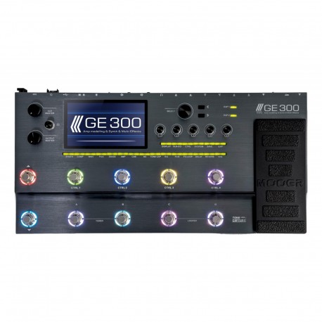 Mooer GE300 - Pédalier multi-effets avec simulations d'amplis et de haut-parleurs (IR) pour guitare électrique
