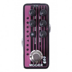 Mooer BLACKNIGHT - Pédale préampli numérique type Heavy metal pour guitare électrique