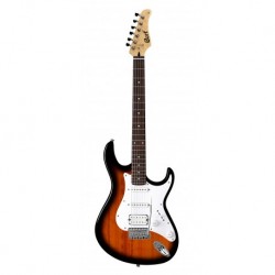 Cort G1102T - Guitare electrique type stratocaster HSS corps peuplier sunburst 2 tons