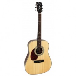 Cort E70GOP - Guitare acoustique gaucher table épicéa massif naturel pores ouverts