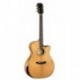 Cort GOLD-EDGE-NAT - Guitare electro-acoustique forme Grand Auditorium entièrement massive naturel brillant avec LR Baggs