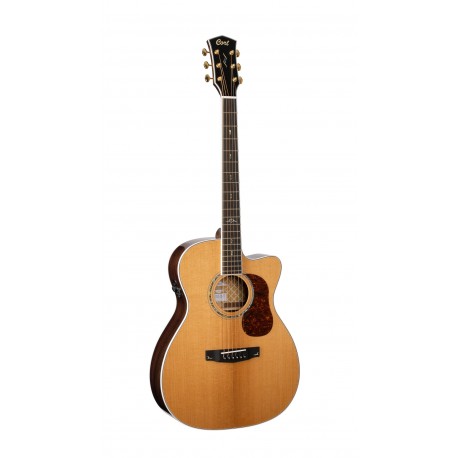 Cort GOLDOC8BNAT - Guitare electro-acoustique forme Orchestra pan coupé entièrement massive naturel avec EQ Fishman Flex Blend