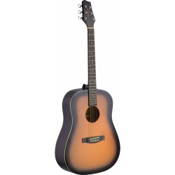 Stagg SA30D-BS - Guitare acoustique dreadnough sunburst