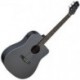 Stagg SA30DCE-BK - Guitare electro-acoustique dreadnough noir mat