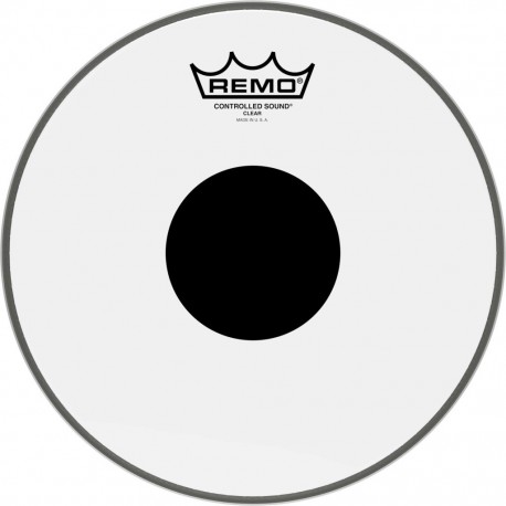 Remo CS-0310-10 - Peau CS Transparente 10" + rond noir pour Tom/ Caisse claire