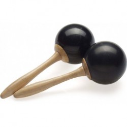 Stagg MRF-26BK - Paire de maracas traditionnelles en fibre noires