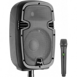 Stagg RIOTBOX8U EU - Enceinte active 2 voies de classe A/B woofer 8" Bluetooth 1 micro 60 watts puissance crête