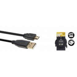 Stagg NCC5UAUCB - Série N câble USB 2.0 USB A/micro USB B (m/m) 5 m