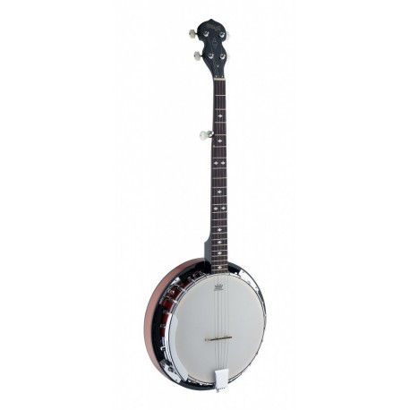 Stagg BJW24 DL - Banjo Western Deluxe 5-cordes avec corps en bois