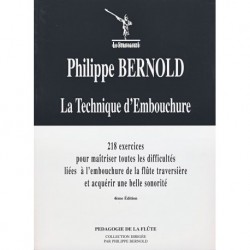 Philippe Bernold - La Technique d'embouchure - Flûte Traversière - Recueil