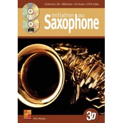 Manu Maugain - Initiation Saxophone 3D - Saxophone - Recueil + CD + DVD