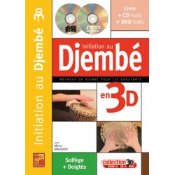 Manu Maugain - Initiation Djembe 3D - Djembe - Recueil + CD + DVD