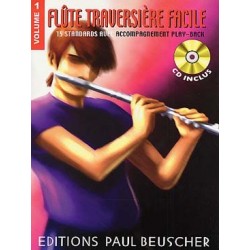 Jean-Didier Villetorte - Flûte traversière facile Vol.1 - Flûte Traversière - Recueil + CD