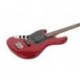 Prodipe Guitars JB80 LH RA CAR - Guitare basse 4 cordes Candy RED gaucher