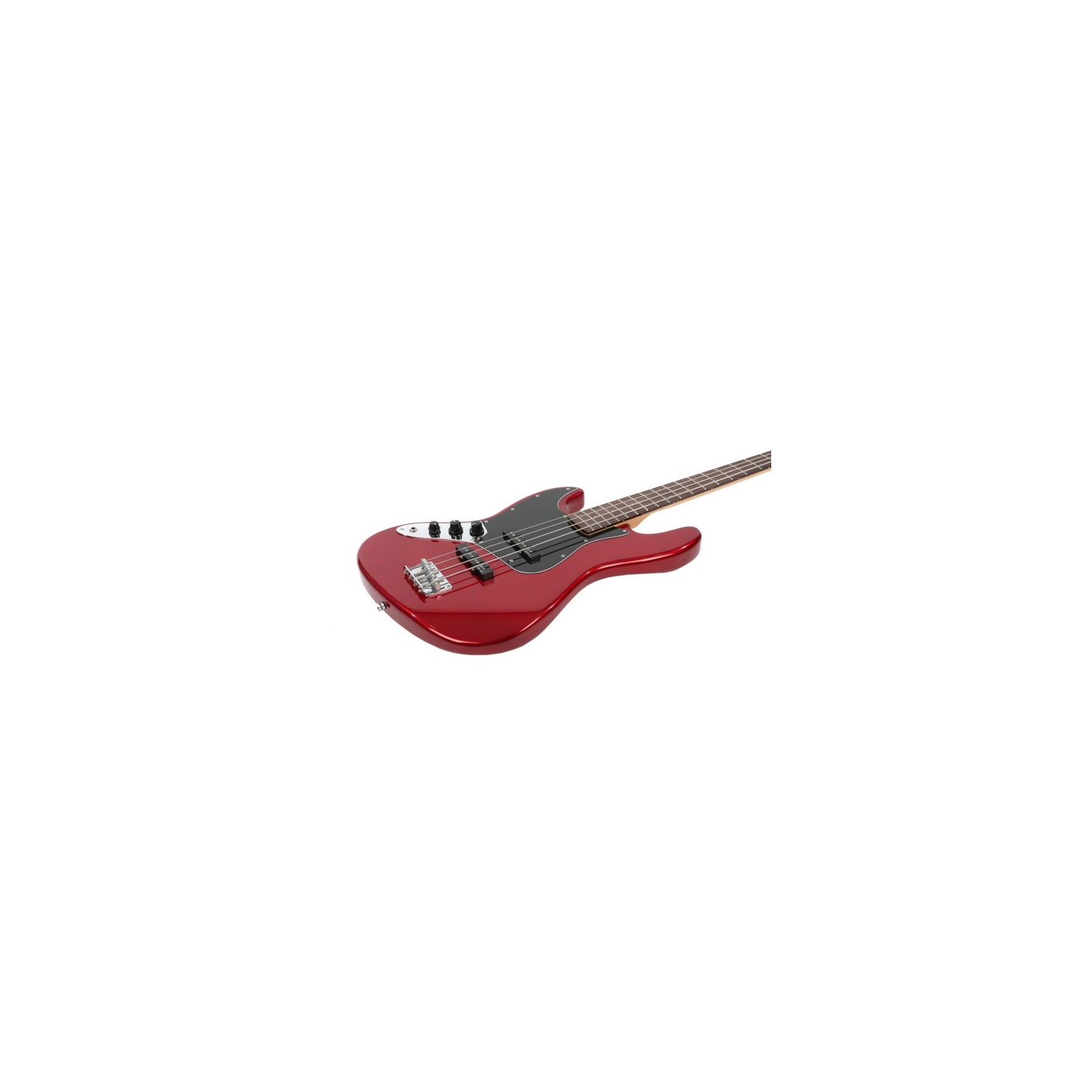 Prodipe JB80LHRA - Guitare basse 4 cordes - Candy Red - Gaucher