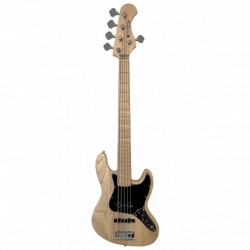 Prodipe Guitars JB80 MA ASH 5C - Guitare basse 5 cordes type Jazz Bass en frene naturel