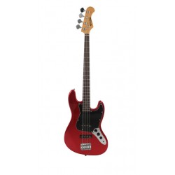 Prodipe Guitars JB80 RA CAR - Guitare basse 4 cordes Candy RED