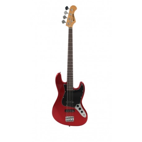 Prodipe Guitars JB80 RA CAR - Guitare basse 4 cordes Candy RED