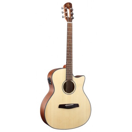 Prodipe Guitars SGA50S CEQ - Guitare electro-acoustique Auditorium Solid Top Epicéa