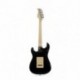 Prodipe Guitars STJUNIOR BK - Guitare électrique 3/4 Black + Housse