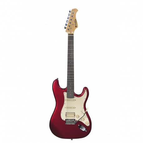 Prodipe Guitars ST83 RA CAR - Guitare electrique HSS type Strat Candy Red