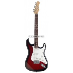 Stagg S300-RDS - Guitare électrique redburst forme stratocaster