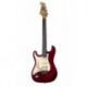 Prodipe Guitars ST83 LH RA CAR - Guitare électrique stratocaster HSS Gaucher Candy Red