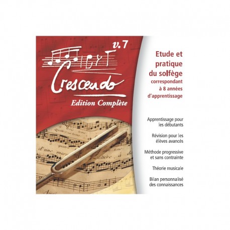 Ipe Music CRESCENDO 7 - Logiciel IPE Music d'apprentissage du solfège (PC)