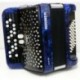 Hohner NOVAII40BLEU - Accordéon chromatique bleu à boutons Nova II 40 avec housse