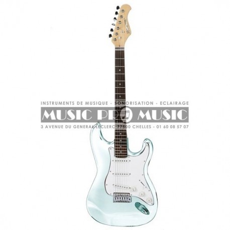 Suzuki SST1WH - Guitare électrique blanche forme stratocaster