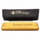 Hohner 2416/40 - Harmonica diatonique Golden Melody doré 40 trous en Do