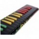 Hohner C94453 - Melodica Airboard Rasta 37 notes avec embouchure articulée "Blow Flow" et housse de voyage matelassée