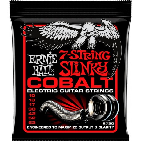 Ernie Ball 2730 - Jeu de 7 cordes cobalt 10-62 pour guitare électrique