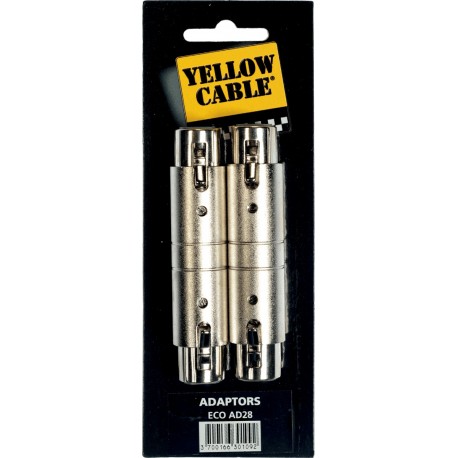 Yellow Cable AD28 - 2 adaptateurs XLR femelle vers XLR femelle