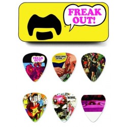 Dunlop ZAPPT01M - Boite collector de 6 mediators medium Frank Zappa Freak Out jaune