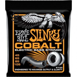 Ernie Ball 2733 - Jeu de cordes Hybrid slinky Cobalt 45-65-85-105 pour basse électrique 4 cordes