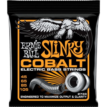 Ernie Ball 2733 - Jeu de cordes Hybrid slinky Cobalt 45-65-85-105 pour basse électrique 4 cordes