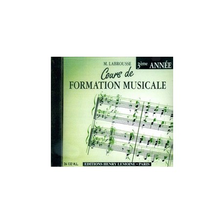 Marguerite Labrousse - Cours de formation musicale Vol.3 - Éducation musicale - CD